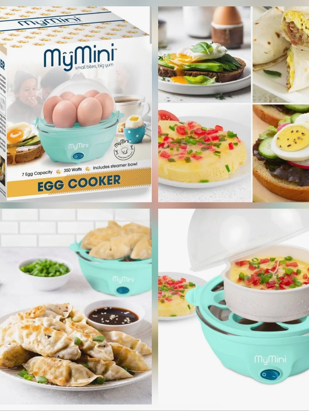 New in box my mini egg cooker in teal